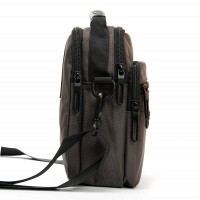 Мужская небольшая сумка через плечо и пояс Lanpad 82078 grey