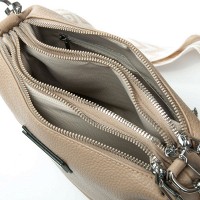 Женский молодежный кожаный клатч ALEX RAI 29012 beige