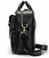 Мужская кожаная черная сумка Vintage 14756