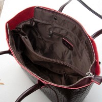 Женская кожаная сумка через плечо ALEX RAI 9349 bordo