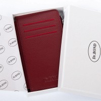 Женский кожаный кошелек Classik DR. BOND WN-23-16 wine-red