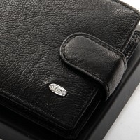 Мужской  кожаный кошелек Classik  DR.   BOND M14 black