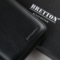Мужской кожаный кошелек BE BRETTON 211 black