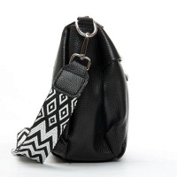 Женская кожаная сумка через плечо ALEX RAI 6001 black