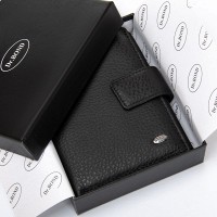 Мужской кожаный кошелек с правником DR. BOND M24CK black