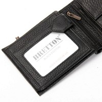 Мужской кожаный кошелек BE BRETTON 208-Z3204 black croco