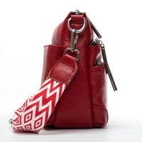 Женская кожаная сумка через плечо ALEX RAI 8269 wine red