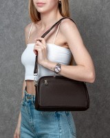 Женская кожаная сумка ALEX RAI 8960 brown