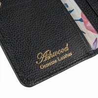 Английский женский кожаный кошелек Ashwood J53 BLACK (Черный)