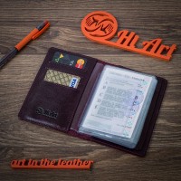 Обложка-органайзер для документов из кожи HiArt AD-01 темно-фиолетовая