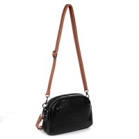 Женский молодежный кожаный клатч ALEX RAI 19204 black