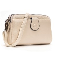 Женский молодежный кожаный клатч ALEX RAI 88085 white