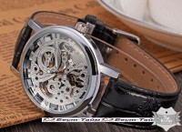 Женские часы скелетон Winner Silver II (1115)