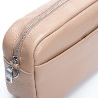 Женский молодежный кожаный клатч ALEX RAI 3801 beige