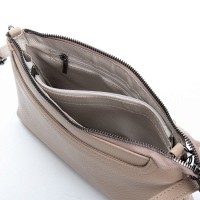 Женский молодежный кожаный клатч ALEX RAI 3092 beige