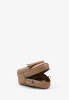 Кожаная женская сумка	мини The Wings Kroha tw-kroha-dark-beige-flo