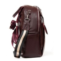 Женский кожаный рюкзак ALEX RAI 8907-9 bordo
