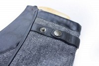 Женские серые комбинированные перчатки Shust Gloves