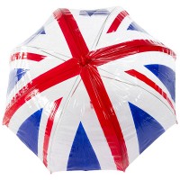 Зонт-трость женский механический Incognito-30 PVC Dome L736 Union Jack (Флаг)