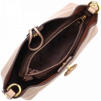 Молодежная женская кожаная сумка с косметичкой Vintage 22320 