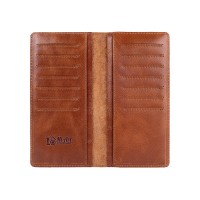 Кожаный бумажник Hi Art коричневый 7 wonders of the world WP-02 (127443)