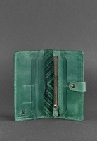 Кожаный женский кошелек BlankNote 7.0 Инди изумруд bn-pm-7-iz-ls