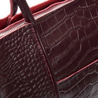 Женская кожаная сумка ALEX RAI 00109 bordo