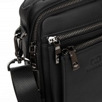 Мужская кожаная сумка через плечо BRETTON 407-152 black