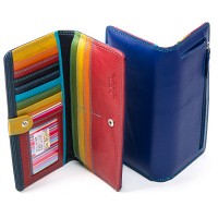 Женский кожаный кошелек Rainbow  DR. BOND   WRN-22  blue