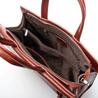 Женская кожаная сумка классическая ALEX RAI 5052 camel croco