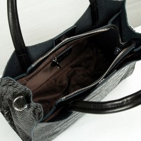 Женская кожаная сумка ALEX RAI 1564 black croco