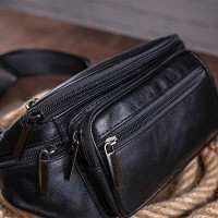 Мужская кожаная сумка на пояс Vintage 20205 
