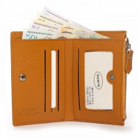 Женский кожаный кошелек Classik  DR. BOND WN-23-8 yellow