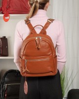 Женский кожаный рюкзак ALEX RAI 8635-9 camel