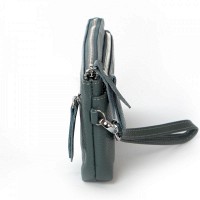 Женская кожаная косметичка Cosmetic  A-00276 blue