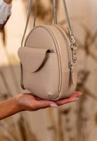 Кожаная женская сумка	мини The Wings Kroha tw-kroha-light-beige