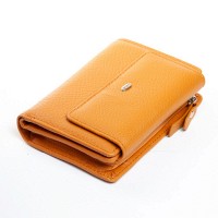Женский кожаный кошелек Bright DR. BOND WS-31 yellow