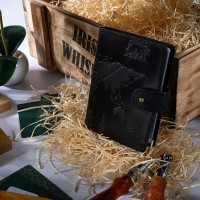 Кожаный картхолдер Hi Art «7 wonders of the world» CH-06 Shabby Night