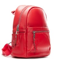 Женский кожаный рюкзак ALEX RAI 8635-9 red