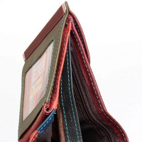 Женский кожаный кошелек Rainbow DR. BOND WRS-33-1 wine red