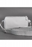 Кожаная поясная сумка/ кроссбоди Cylinder белая флотар TW-CILINDR-WHITE-FLO