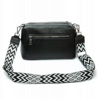 Женский молодежный кожаный клатч ALEX RAI 29012 black