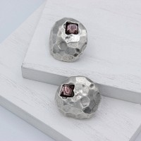 Серьги-пусеты Скифская Этника Метеоры цвет  аметист  111044903-7