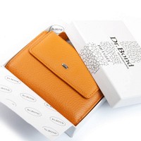 Женский кожаный кошелек Bright DR. BOND WS-31 yellow