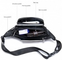 Черная сумка на пояс Vintage 14817