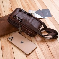 Кожаная сумка на пояс Vintage 20352