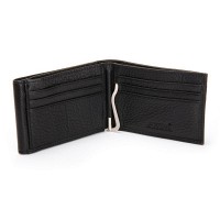 Мужской кожаный кошелек с зажимом для купюр BE BRETTON 168-79 black