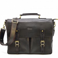 Мужской кожаный темно-коричневый портфель TARWA rdс-3960-4lx