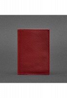 Кожаная обложка для паспорта 1.2 красная BN-OP-1-2-RED