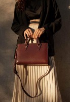 Женская кожаная сумка Fancy бордовая краст TW-FENCY-MARS